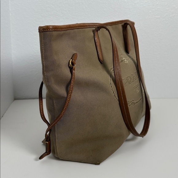 💯Authentic Prada  Canvas Tote Handbag🍀 - Picture 13 of 17